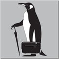 Penguin with briefcase